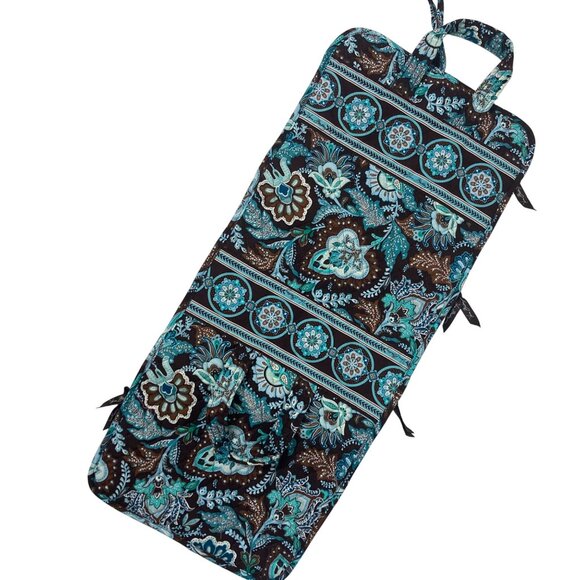 Vera Bradley Travel Organizer Bag Retired Java Blue Floral Paisley Print - Picture 10 of 10